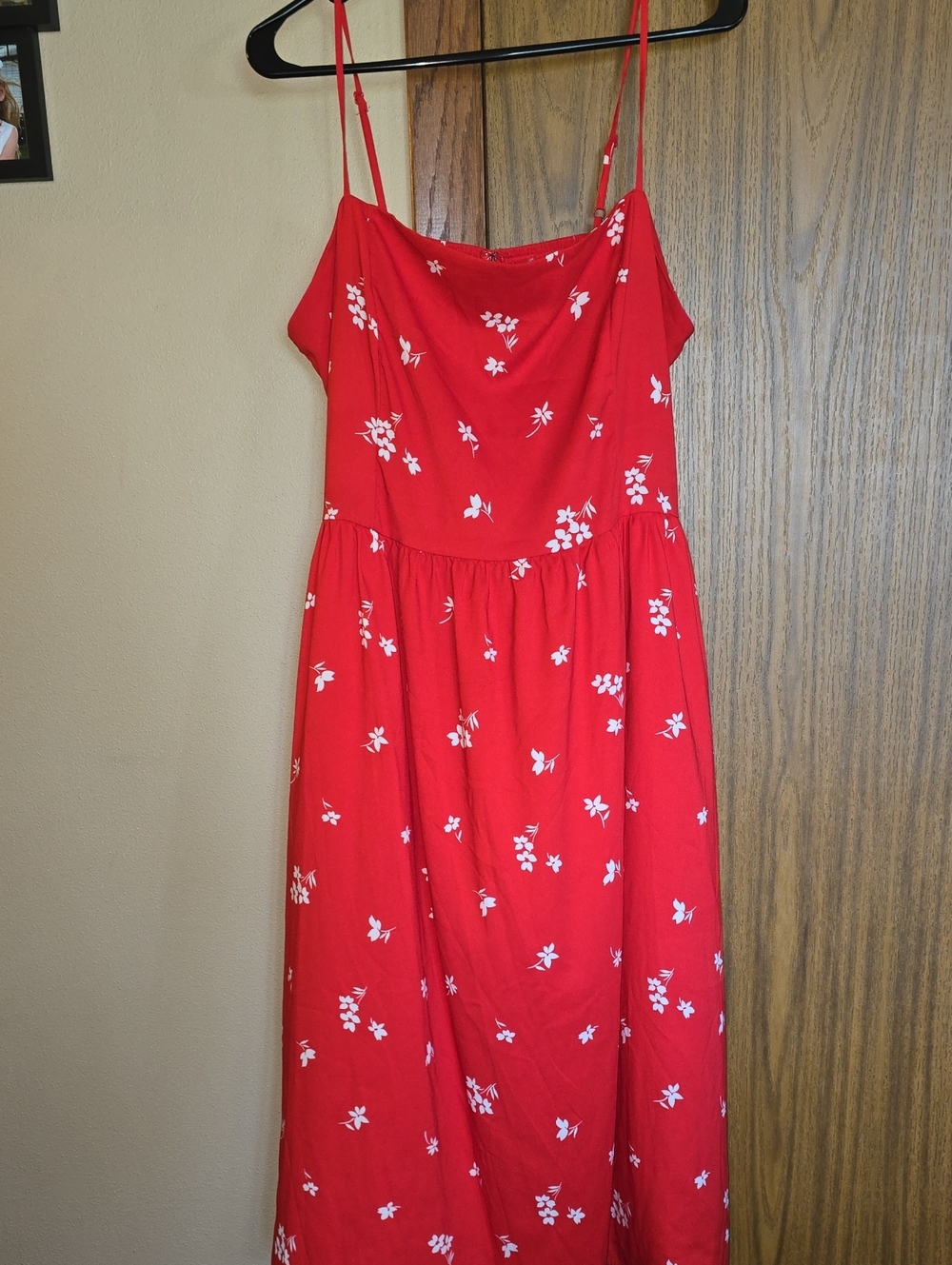 Goodthreads Red Floral Sundress with Spaghetti Straps